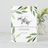 Bohemian Leaves Save the Date (Staand voorkant)