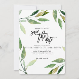 Bohemian Leaves Save the Date