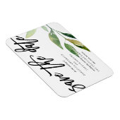 Bohemian Leaves Save the Date Magnet Magneet (Rechterzijde)