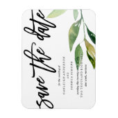 Bohemian Leaves Save the Date Magnet Magneet (Verticaal)