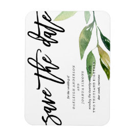 Bohemian Leaves Save the Date Magnet Magneet