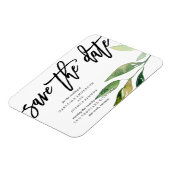 Bohemian Leaves Save the Date Magnet Magneet (Linkerzijde)