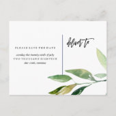 Bohemian Leaves Save the Date Photo Briefkaart (Achterkant)