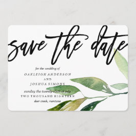 Bohemian Leaves Sla het datumscript op Save The Date