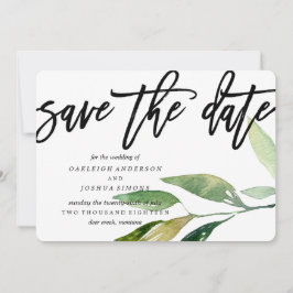 Bohemian Leaves Sla het datumscript op Save The Date