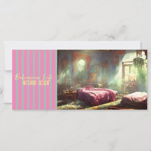 Bohemian Life - Bedrijf, Wenskaart, Uitnodigen (Voorkant)
