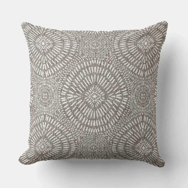 Bohemian light taupe pattern kussen (Voorkant)