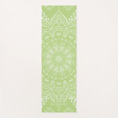 Bohemian Lime Green Beauful Mandala Yogamat (Voorkant)