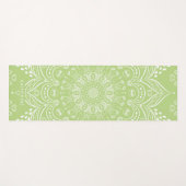 Bohemian Lime Green Beauful Mandala Yogamat (Voorkant (horizontaal))