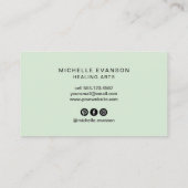 Bohemian Lime Groene Kristal Healing Arts Visitekaartje (Achterkant)