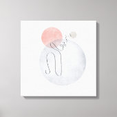 Bohemian Line Art Background Canvas Afdruk (Voorkant)