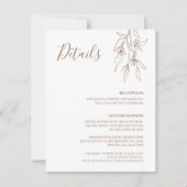 Bohemian Linear Wildflower Weddenkaart (Voorkant)