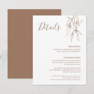 Bohemian Linear Wildflower Weddenkaart