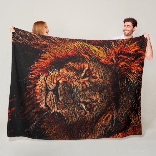 Bohemian Lion Ridge Art Fleece Deken (In situ)