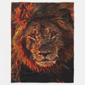 Bohemian Lion Ridge Art Fleece Deken (Voorkant)