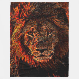 Bohemian Lion Ridge Art Fleece Deken