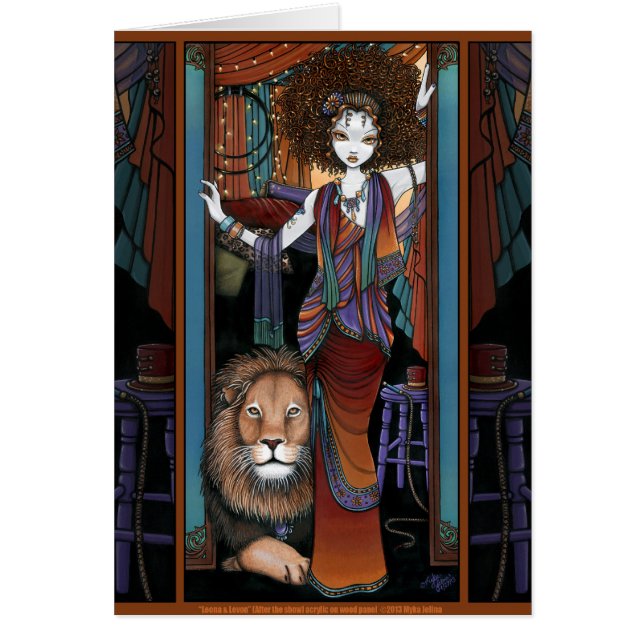 Bohemian Lion Tamer Girl Circus Performer Leona (Voorkant)