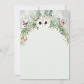 Bohemian Lush Greenery Arch Summer Garden Weddensc Kaart (Achterkant)
