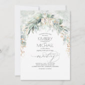 Bohemian Lush Greenery Arch Summer Garden Weddensc Kaart (Voorkant)