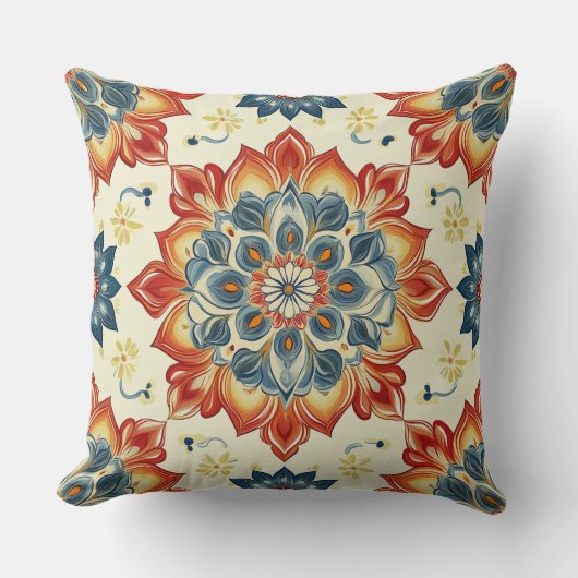 Bohemian Mandala Decoratief Kussen (Voorkant)