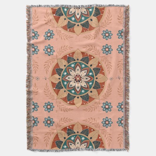 Bohemian Mandala Deken (Voorkant Verticaal)