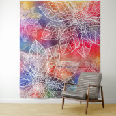 Bohemian Mandala Flowers Waterverf Wandkleed (In situ)