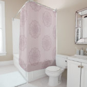 Bohemian Mandala Hand Drawn Blush Shower Curtain Douchegordijn (In situ)