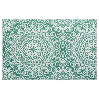 Bohemian Mandala Lace Emerald Green Jewel Tone Stof