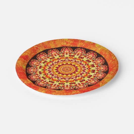 Bohemian Mandala Paper Party Borden Papieren Bordje (Gekanteld)