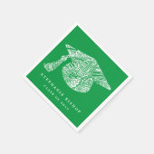 Bohemian Mandala Pattern Afstuderen Pet Groen Servetten (Hoek)