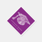 Bohemian Mandala Pattern Afstuderen Pet Paarse Servet (Hoek)