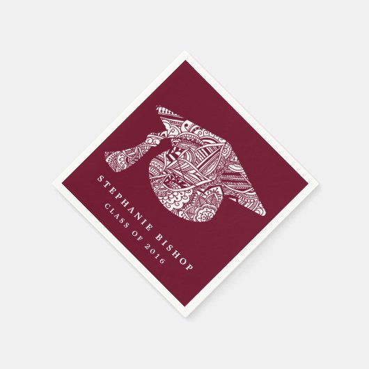 Bohemian Mandala Pattern Afstuderen Pet Servet (Hoek)