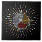 Bohemian Mandala, positieve inspirerende woorden Tegeltje (Voorkant)