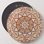 Bohemian Mandala Ronde Button 6,0 Cm (Voorkant /achterkant)