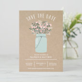 Bohemian Mason Jar | De bekendmaking van de datum Save The Date (Staand voorkant)
