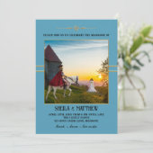 Bohemian Medieval Photo Weddenschap Kaart (Staand voorkant)