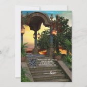 Bohemian Medieval Photo Wedding Invitation Kaart (Achterkant)