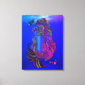 Bohemian Mermaid Canvas Wall Art (Voorkant)