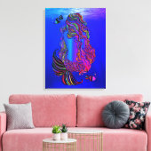 Bohemian Mermaid Canvas Wall Art (Insitu (Woonkamer))