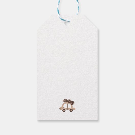 Bohemian Merry Christmas Custom Gift Label Cadeaulabel (Achterkant)