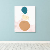 Bohemian Minimal Canvas Art – Neutrale esthetische Afdruk (Insitu (Houten vloer))