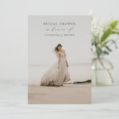 Bohemian Minimal Photo Vrijgezellenfeest Kaart (Staand voorkant)