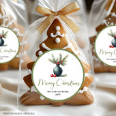 Bohemian Minimalist Christmas Bouquet Sticker