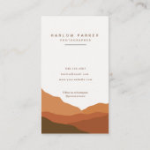 Bohemian minimalist Terracotta Simple Visitekaartje (Achterkant)