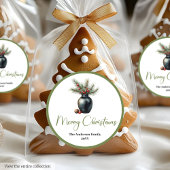 Bohemian Modern Christmas Bouquet Holiday Sticker