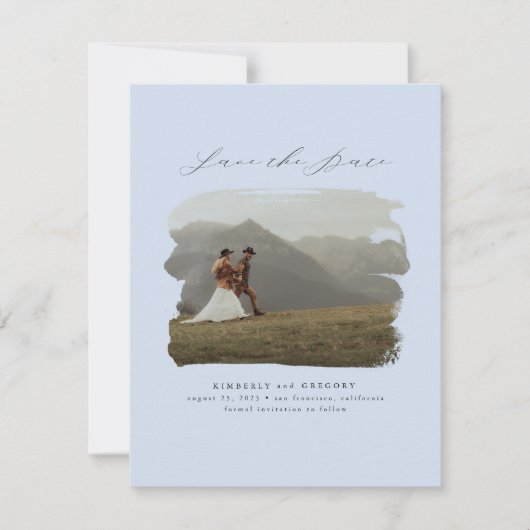 Bohemian Modern Minimalist Save the Date Photo (Voorkant)