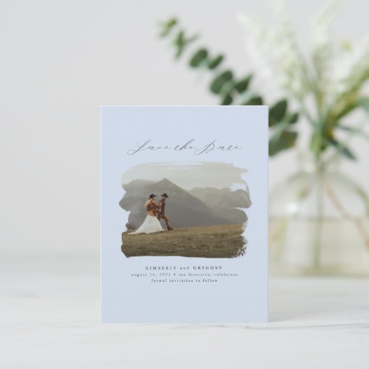 Bohemian Modern Minimalist Save the Date Photo (Staand voorkant)