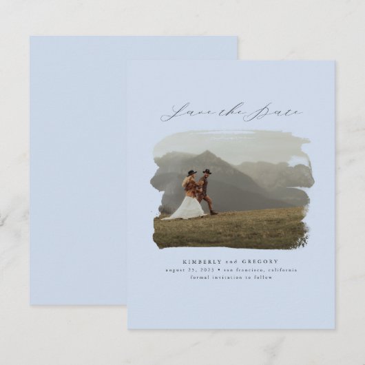 Bohemian Modern Minimalist Save the Date Photo (Voorkant / Achterkant)