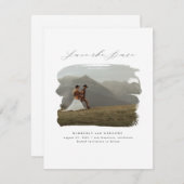 Bohemian Modern Minimalist Save the Date Photo (Voorkant / Achterkant)
