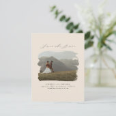 Bohemian Modern Minimalist Save the Date Photo (Staand voorkant)